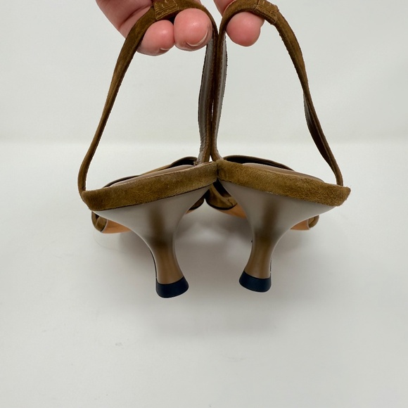 New Vince Sarita Kitten Heel Pump Elmwood Sz 8.5 - Picture 3 of 11